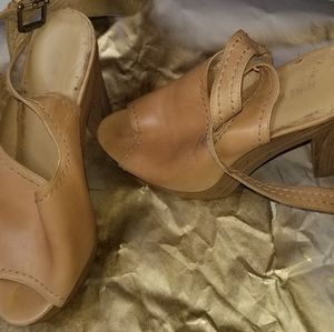 Beige nine west sandals